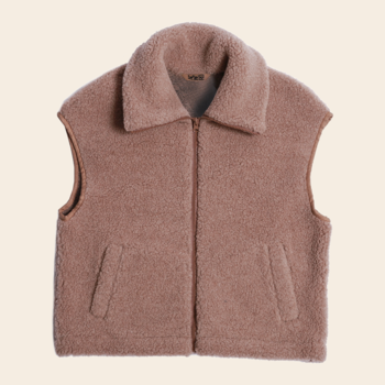 Alwero bodywarmer 'Isla Light' wool - tan