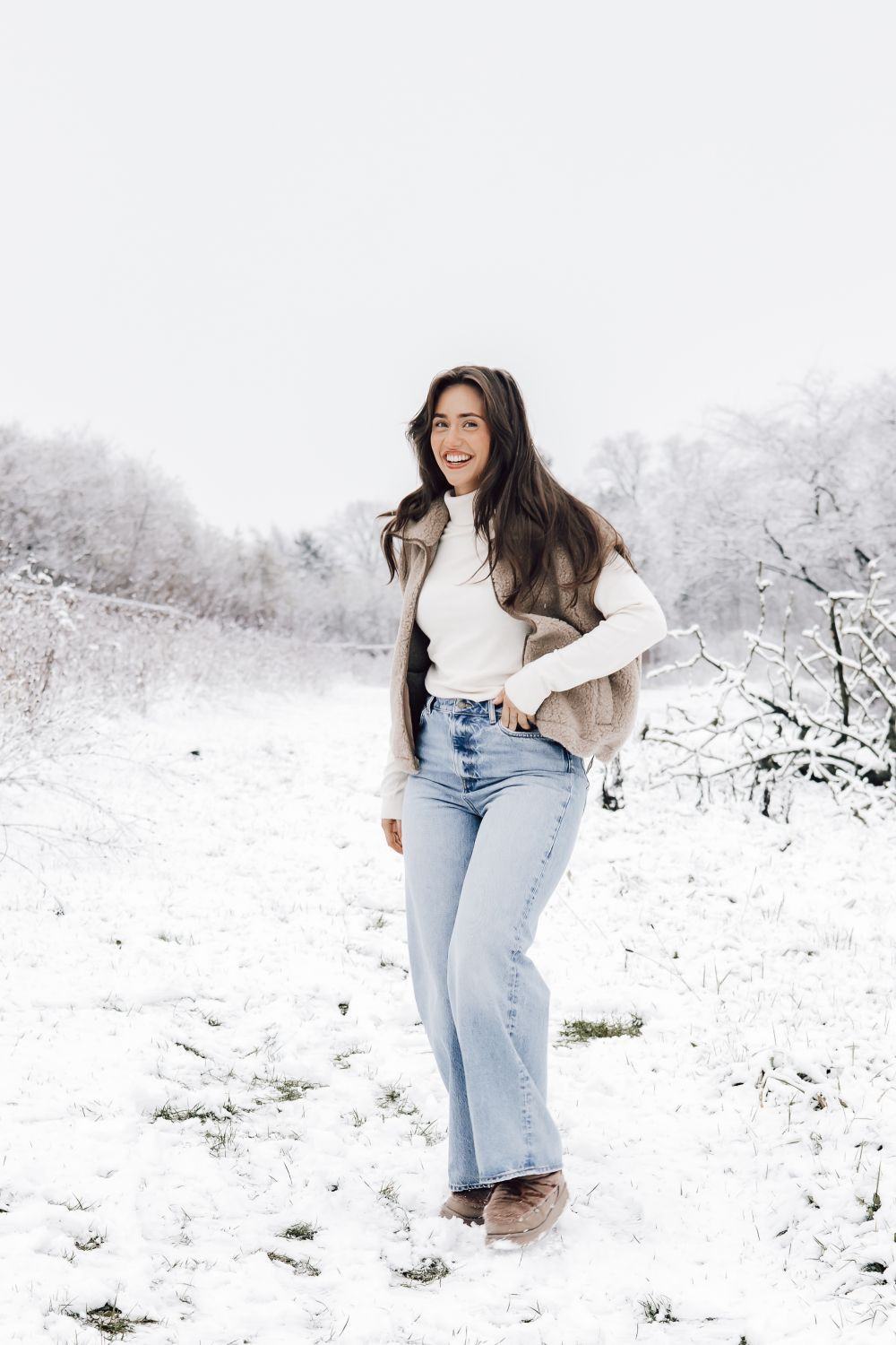 Alwero bodywarmer 'Isla Light' wol - tan