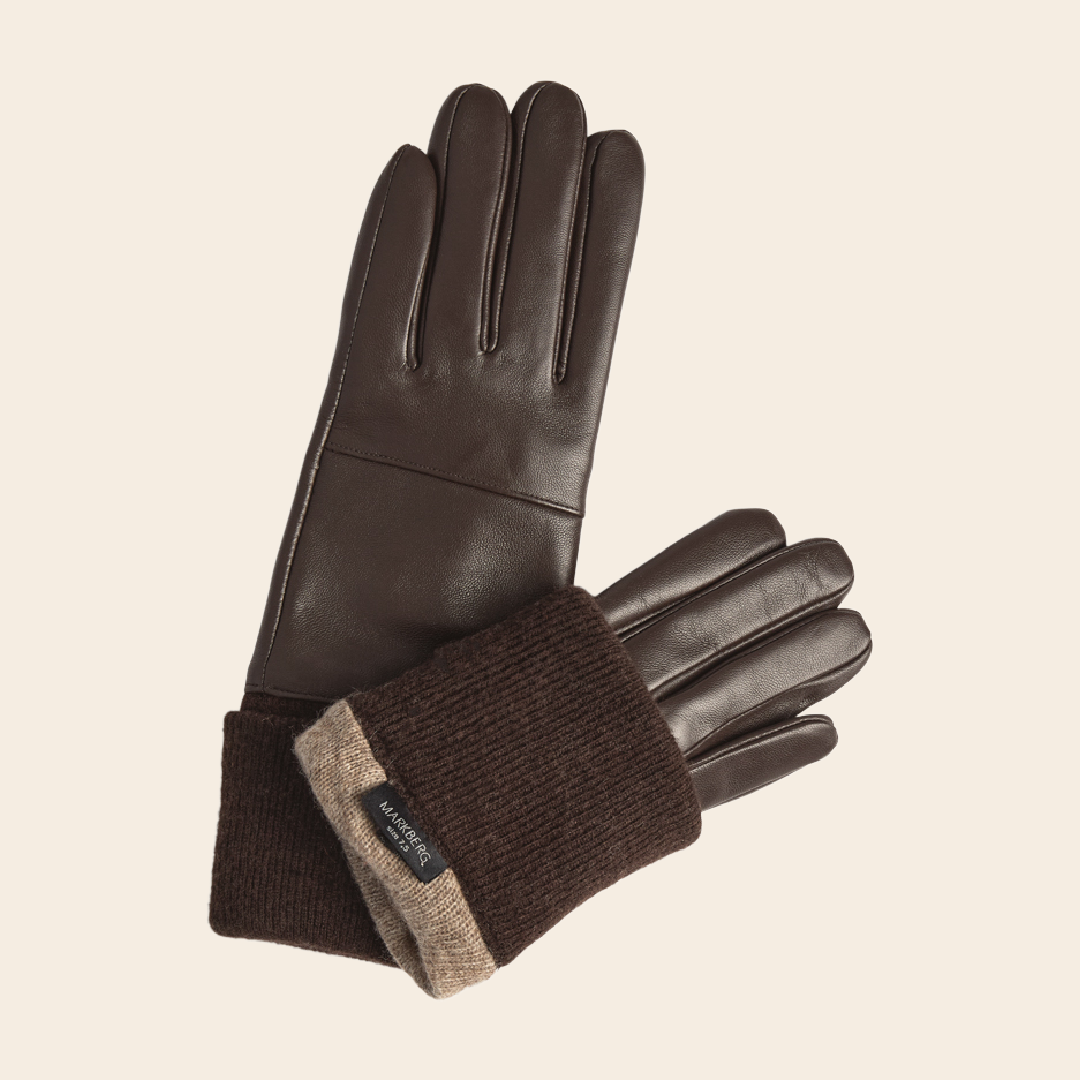 Markberg gloves “Cyrus” leather - brown