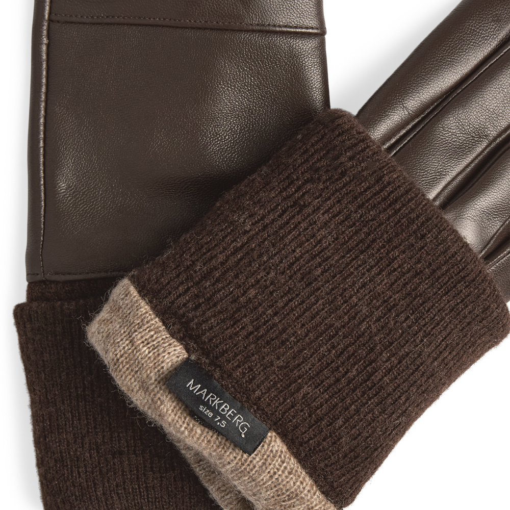 Markberg gloves “Cyrus” leather - brown