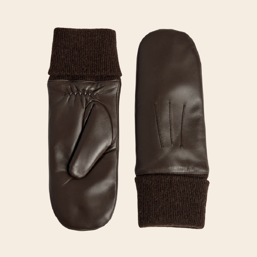 Markberg mittens 'Sandro' leather - brown