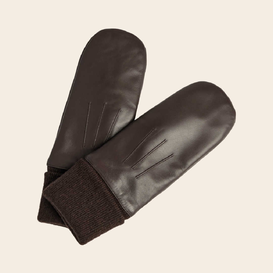 Markberg mittens 'Sandro' leather - brown
