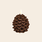 Uyuni LED-Kerze 'Pine Cone' – braun
