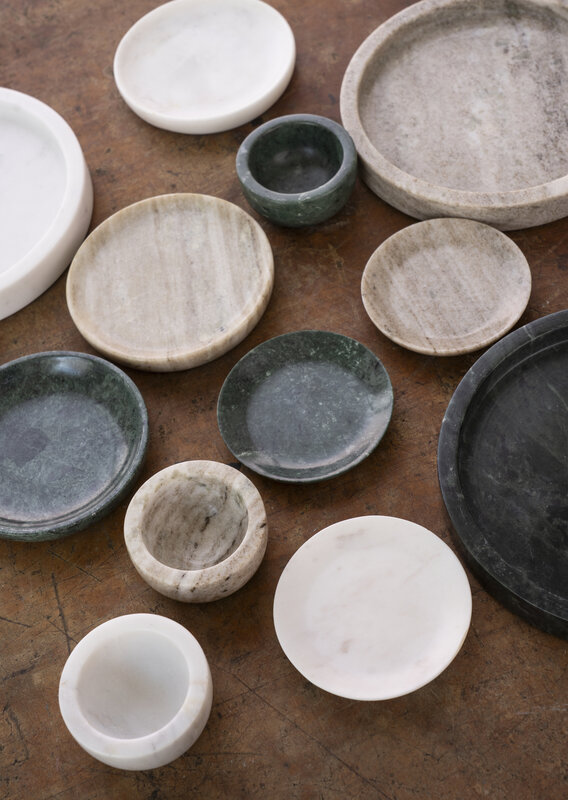 Madam Stoltz tray 'Perlato' d20 - marble
