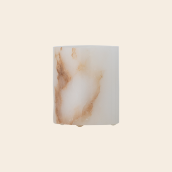Bloomingville waxinehouder 'Annebel' - albaster