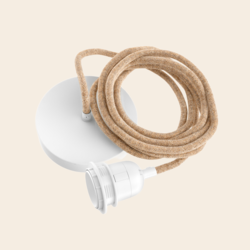 Hoopzi fitting plafondkap - jute / wit
