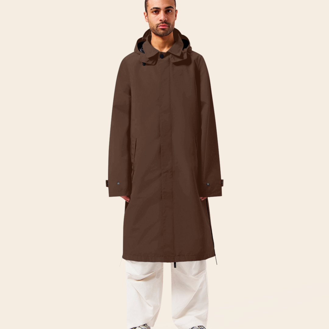 Maium raincoat / poncho 'Mac' - macassar brown