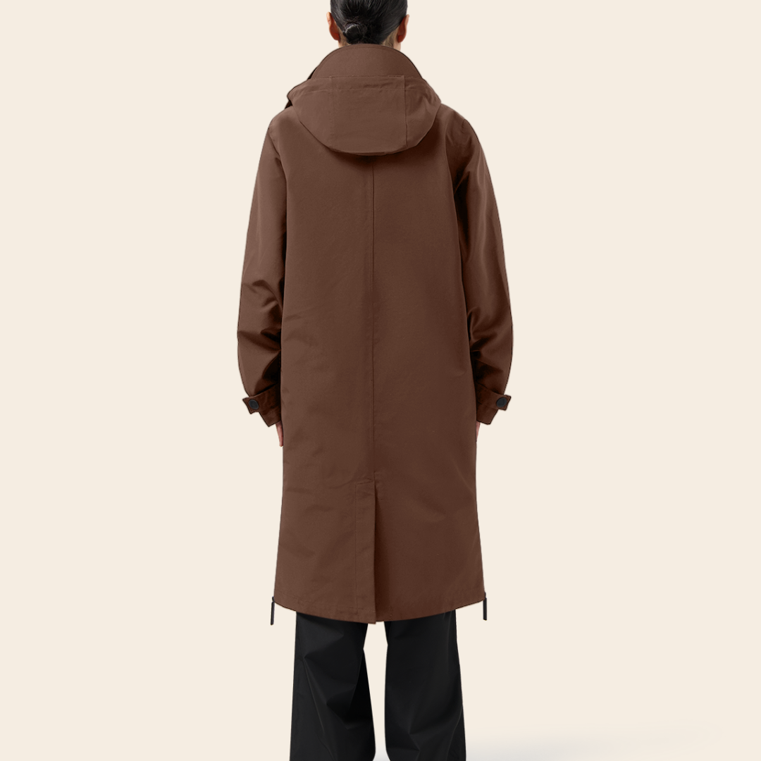 Maium raincoat / poncho 'Mac' - macassar brown