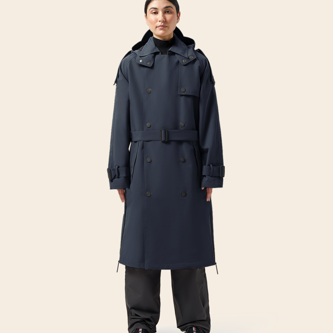 Maium trenchcoat / poncho 'Trench' - navy