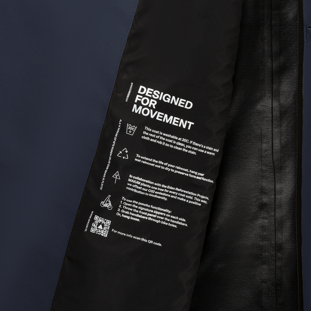 Maium trenchcoat / poncho 'Trench' - navy