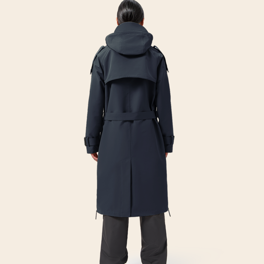 Maium trenchcoat / poncho 'Trench' - navy
