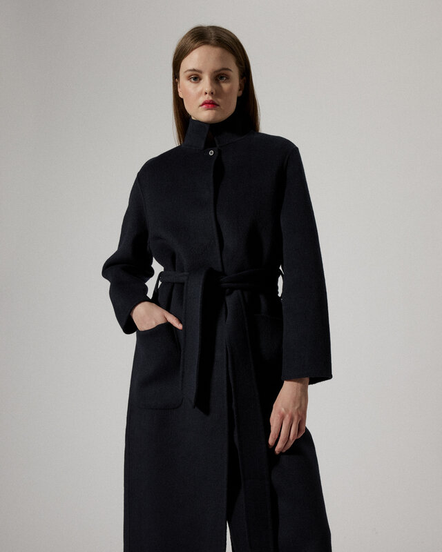 coat 'Bem' woolmix - midnight blue