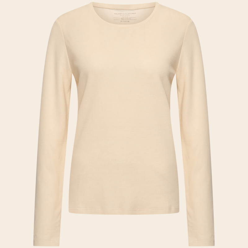 Majestic Filatures shirt 'Rond'  cotton / cashmier  - grege
