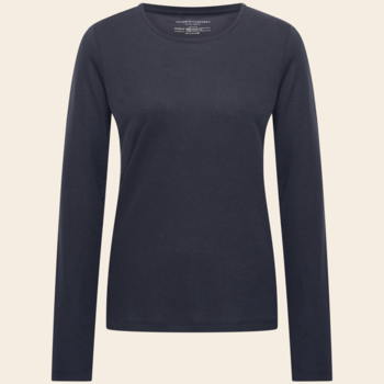 Majestic Filatures shirt 'Rond'  katoen / cashmere  - marine