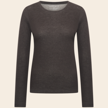 Majestic Filatures shirt 'Rond'  katoen / cashmere  - zwart