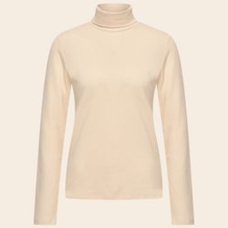 Majestic Filatures turtleneck 'Roule'  cotton / cashmier  - grege