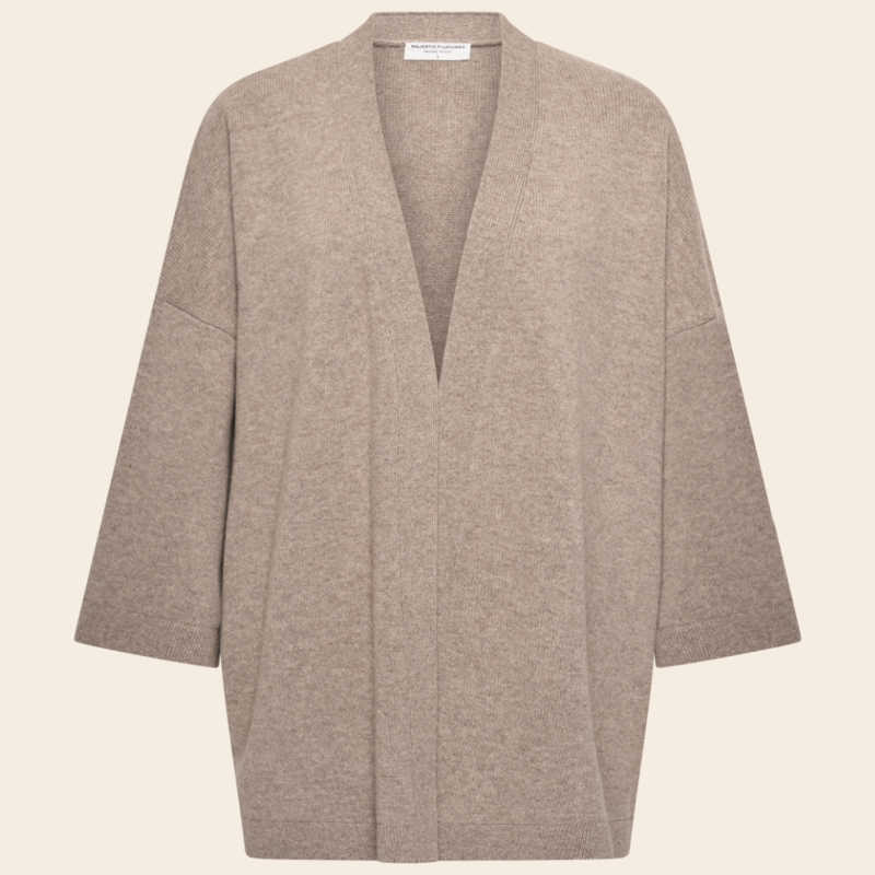 Majestic Filatures vest 'Gilet' merinowol - bison