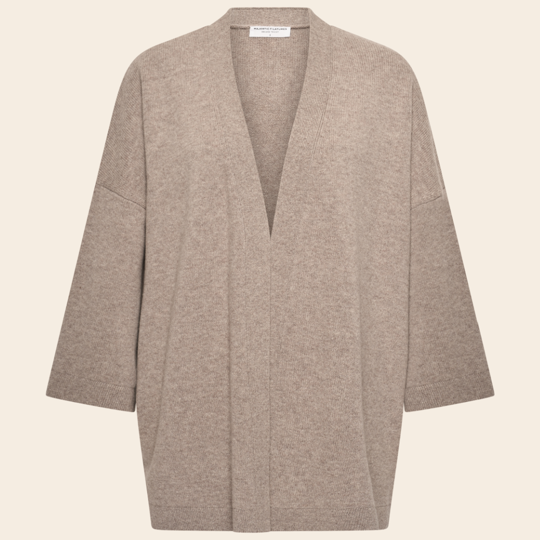 Majestic Filatures vest 'Gilet' merinowol - bison