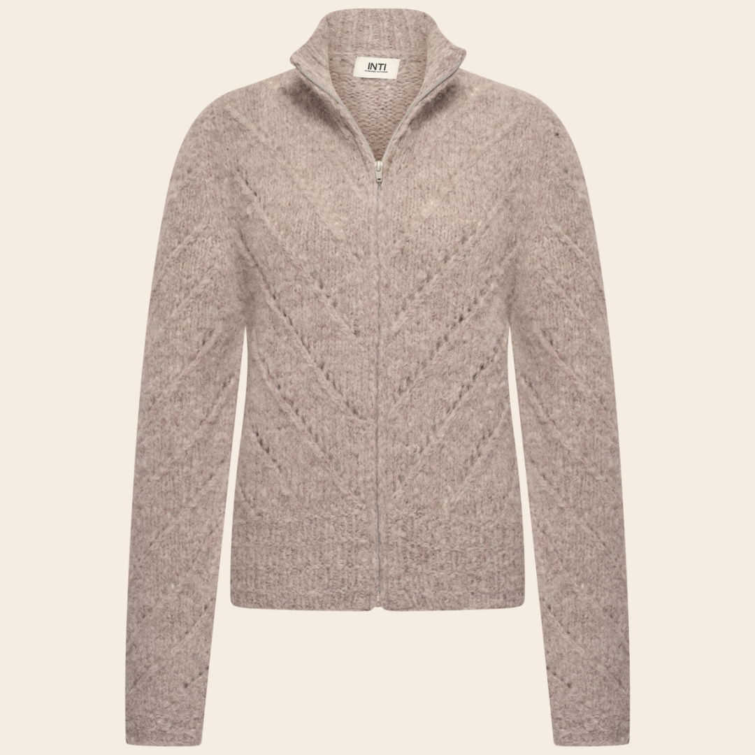 Inti Knitwear vest 'Delfina' alpaca - havana