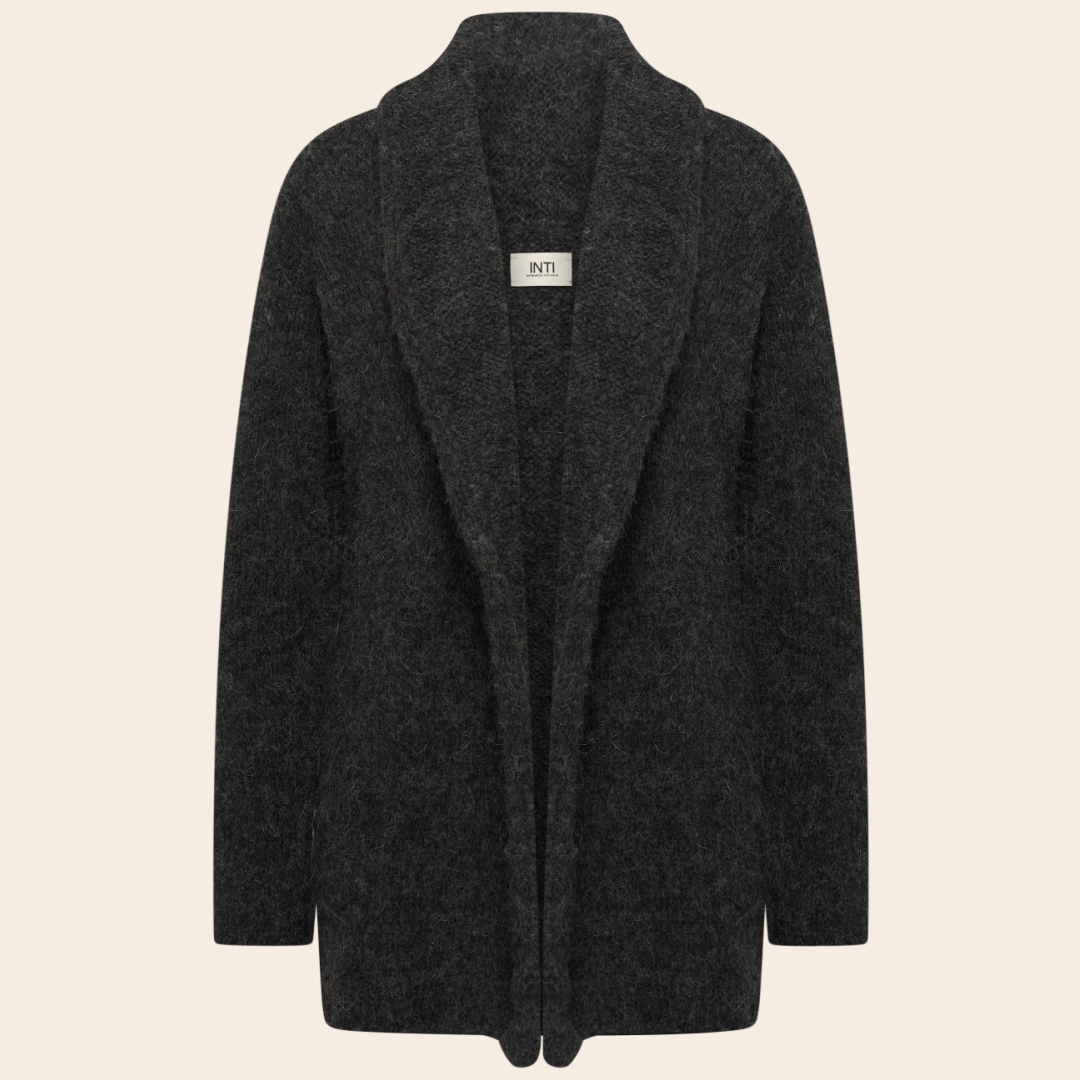 Inti Knitwear vest 'Marisol' alpaca - antraciet