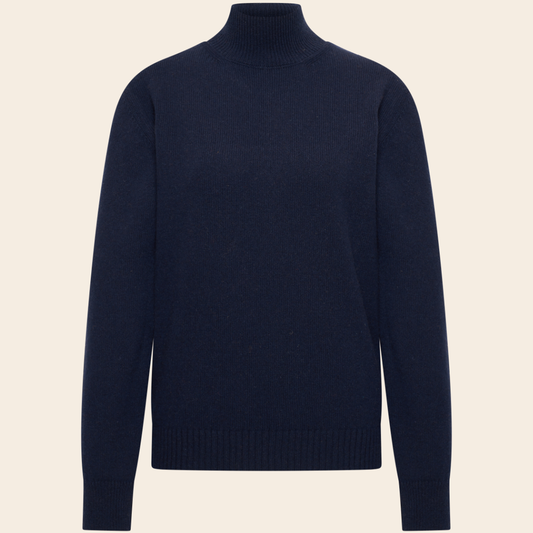 Rifo turtle neck 'Ada' cashmere - navy