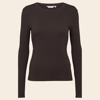 Basic Apparel shirt 'Ludmilla' cotton - chocolate