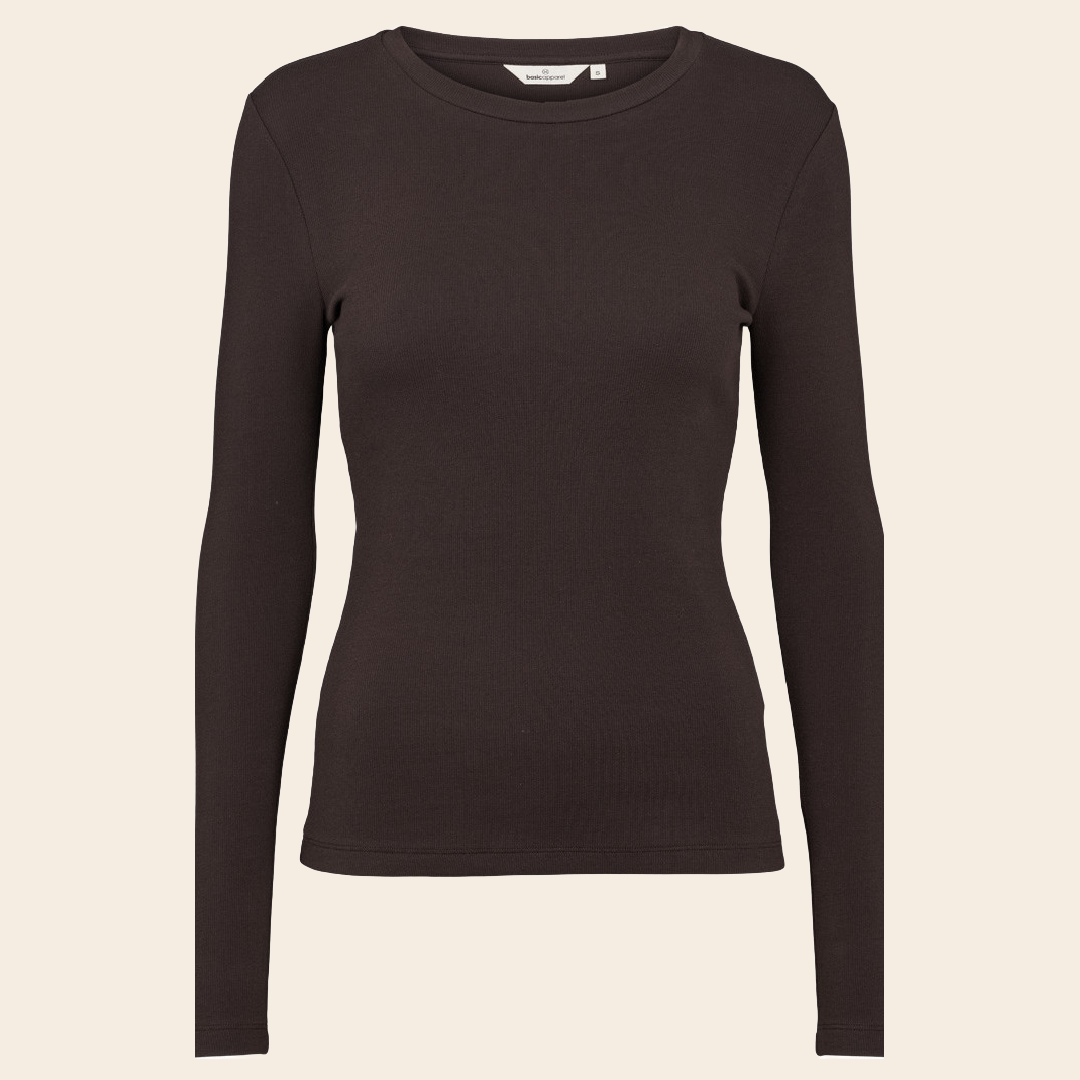 Basic Apparel shirt 'Ludmilla' katoen - chocolate