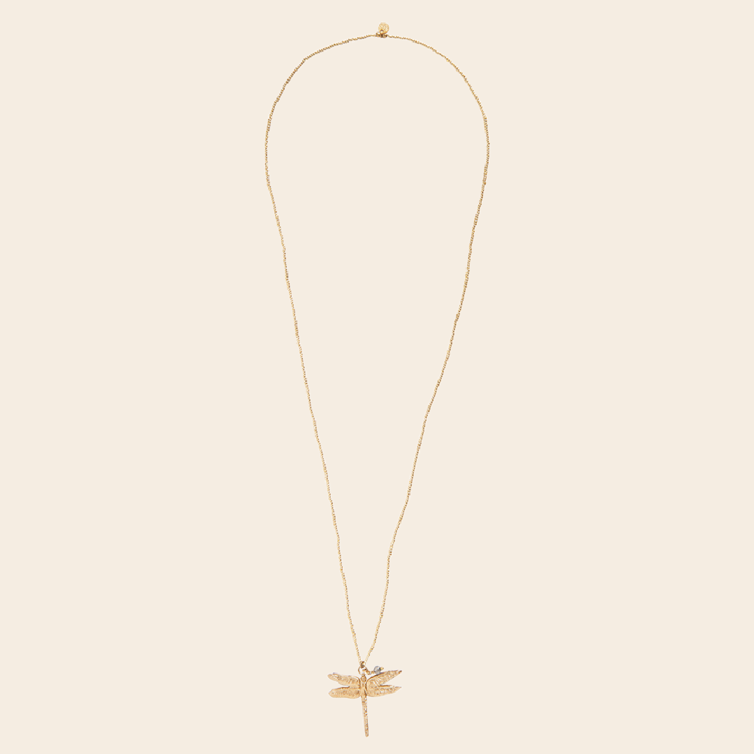 A Beautiful Story ketting 'Paradise' libelle -labradoriet