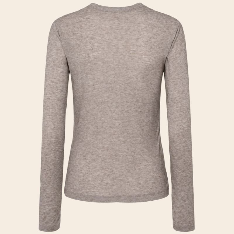 Esmé Studios shirt 'Ellia' modal / wol - brown melange