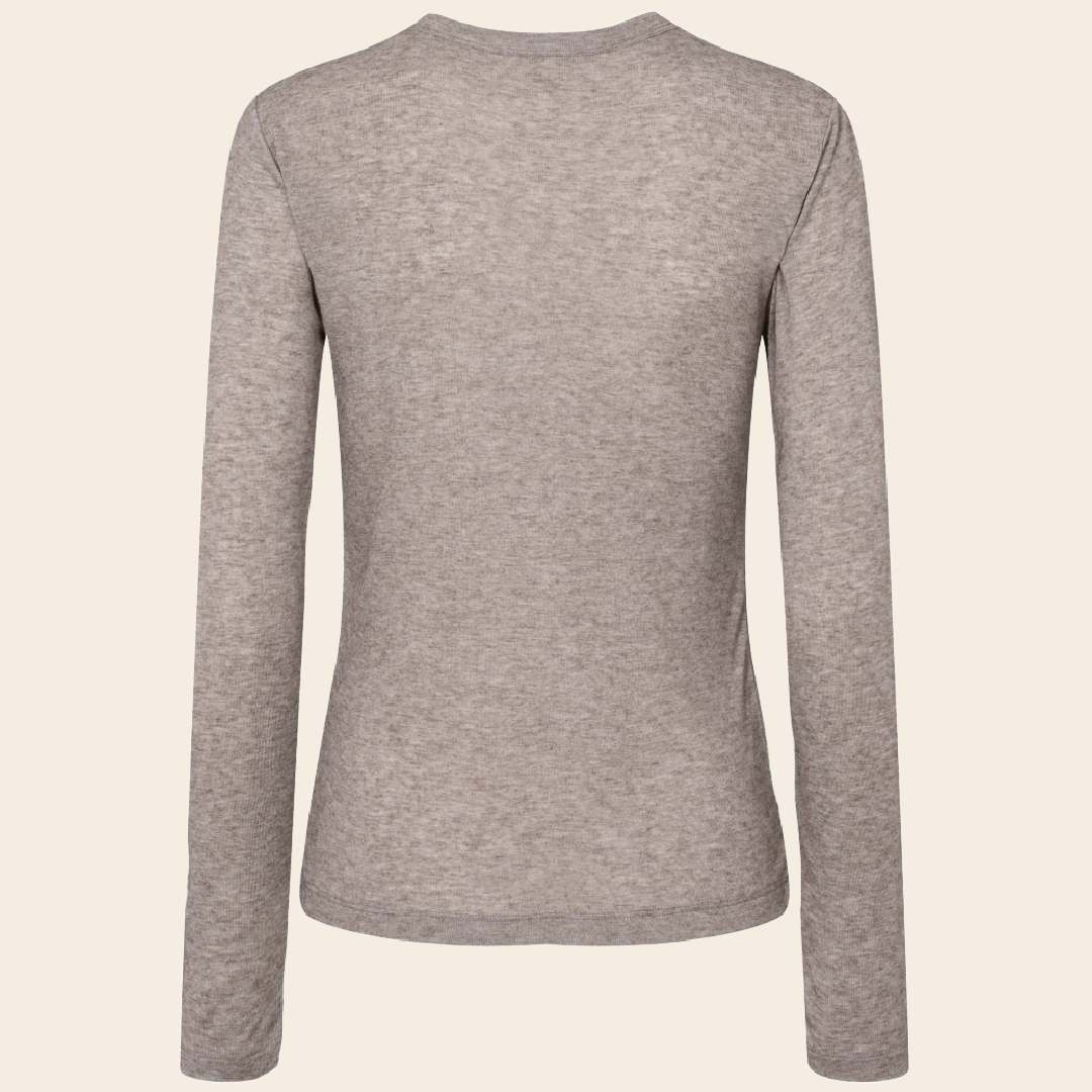 Esmé Studios shirt 'Ellia' modal / wool - brown melange