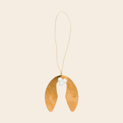 IBLaursen ornament mistletoe 'Gloria' pearl - brass