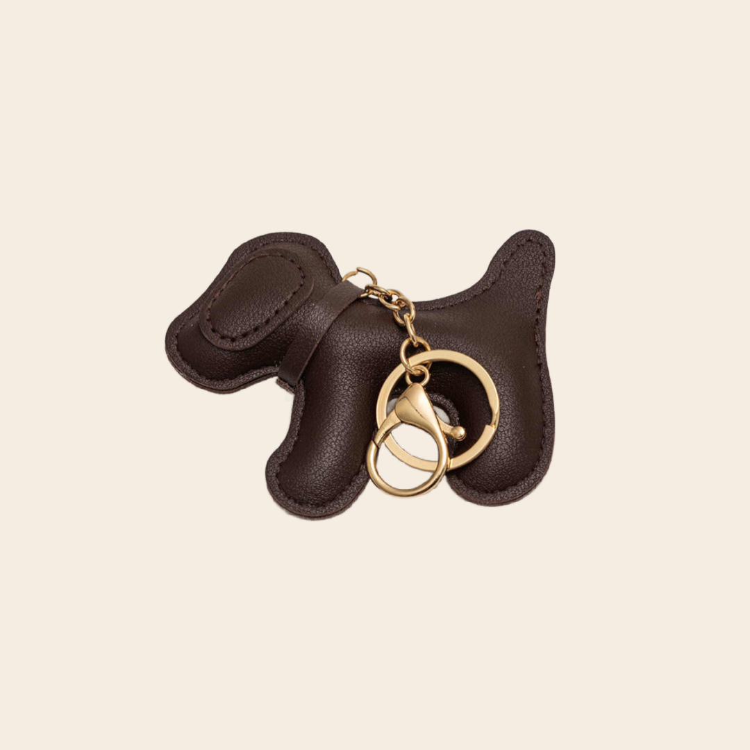 Bow19 charm tas 'Dog' - brown