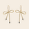 A Beautiful Story earrings 'Bow' - onyx gold
