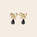 A Beautiful Story earrings 'Ribbon' - onyx