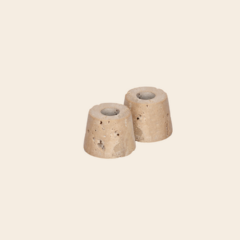Uyuni tapercandle holder - travertine
