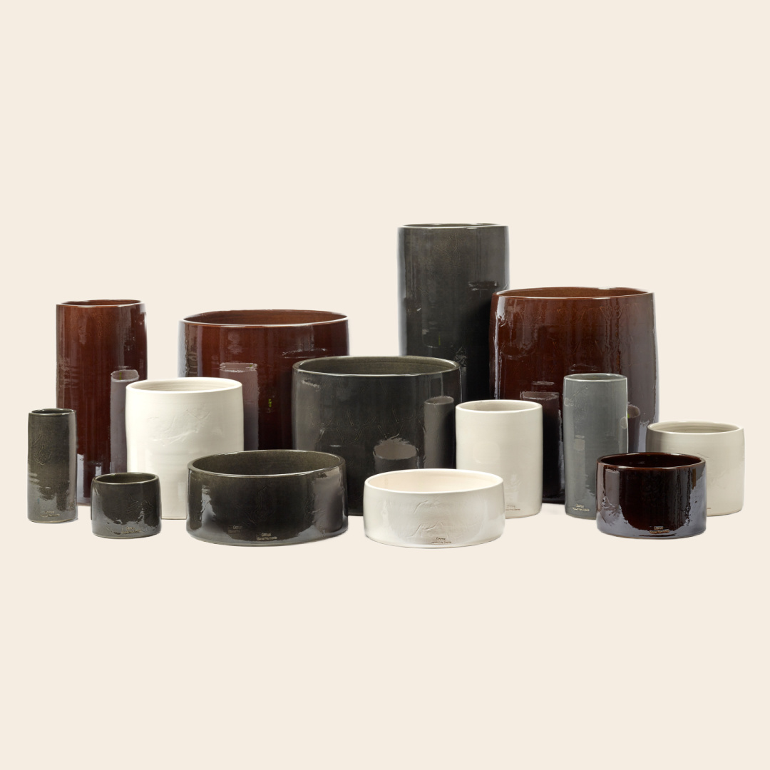 Serax bloempot 'Vaso' 06  grey by Vincent van Duysen