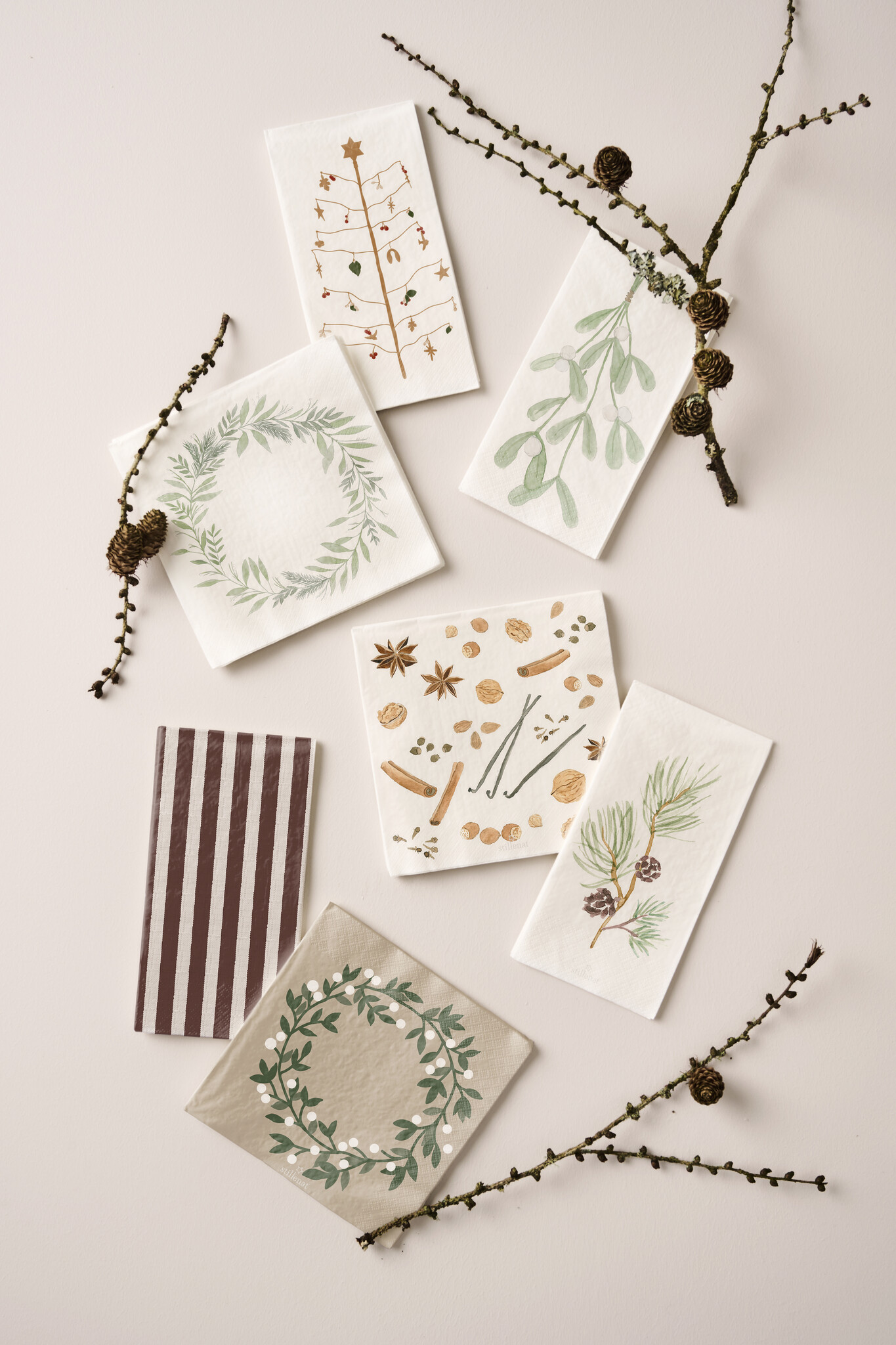 IBLaursen set/16 servetten 'Stripe''