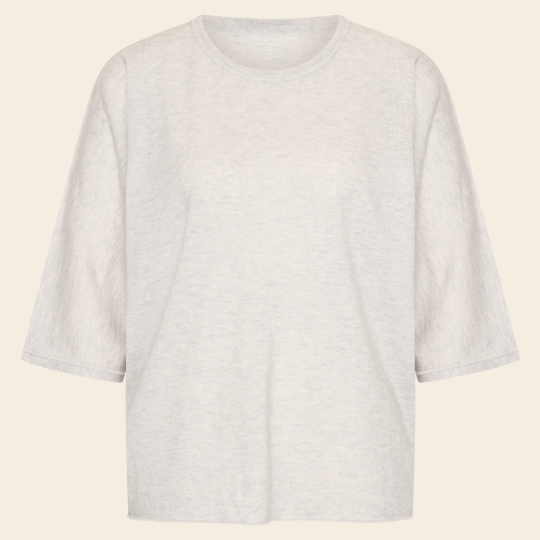 Majestic Filatures shirt 'Coudes' cashmere - brume chiné