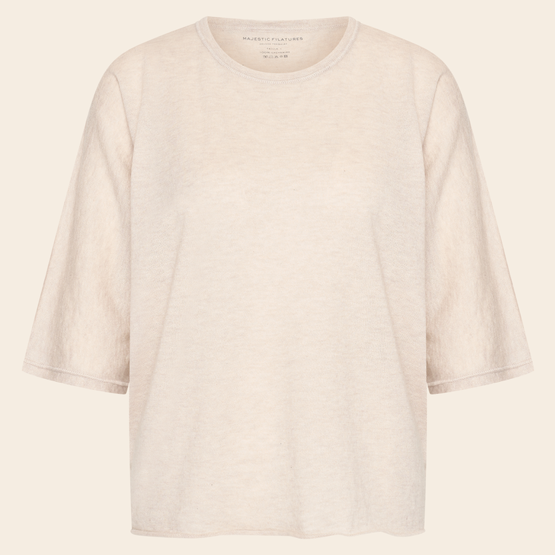 Majestic Filatures shirt 'Coudes' cashmere - nougat