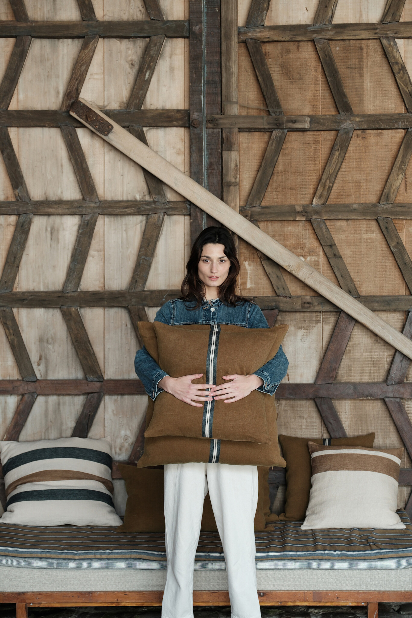 Libeco kussenhoes 'Miles' oak - linnen