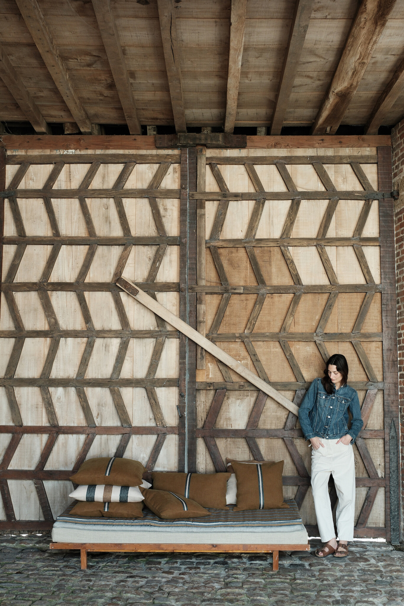 Libeco kussenhoes 'Miles' oak - linnen