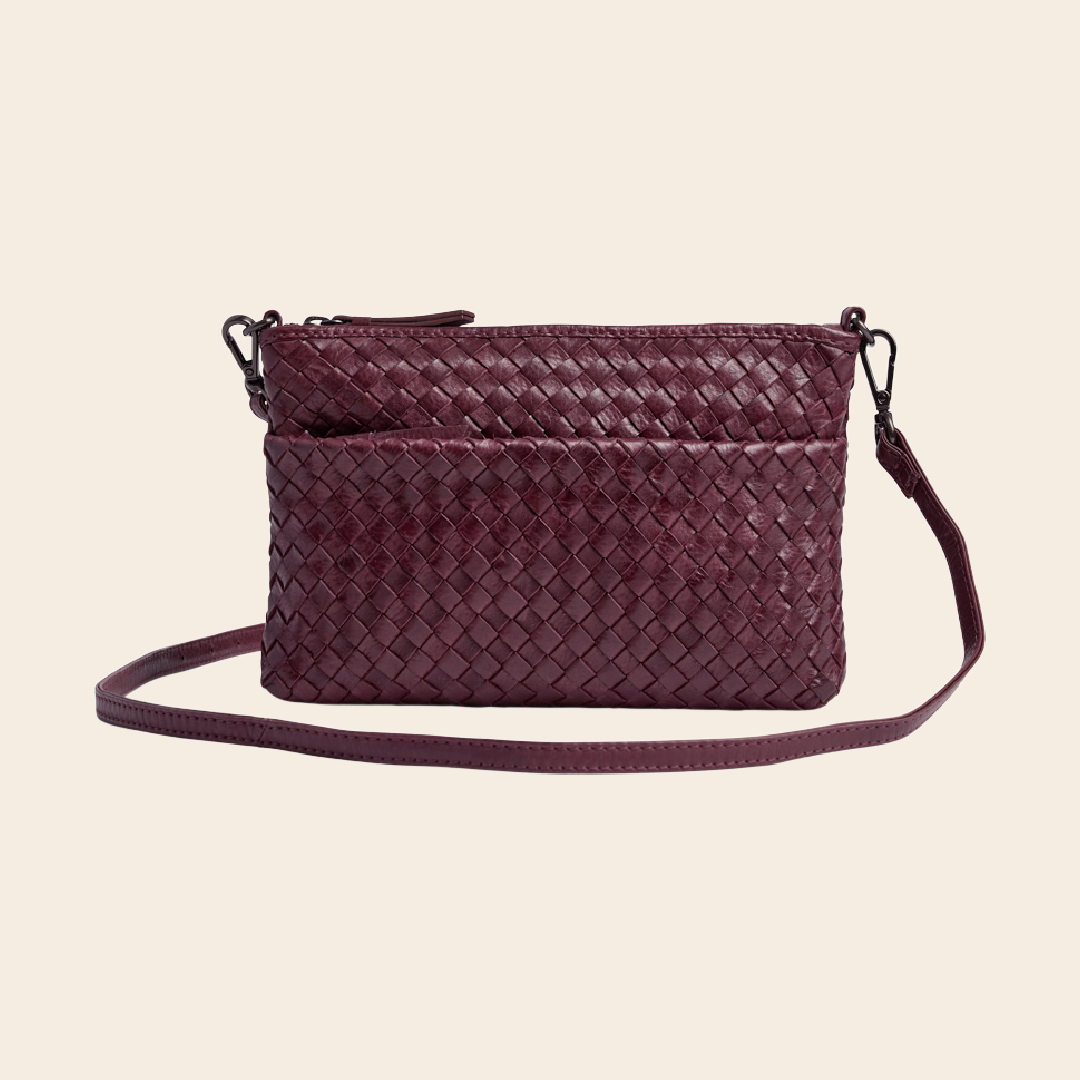 Markberg schoudertas 'Karima' leer - burgundy