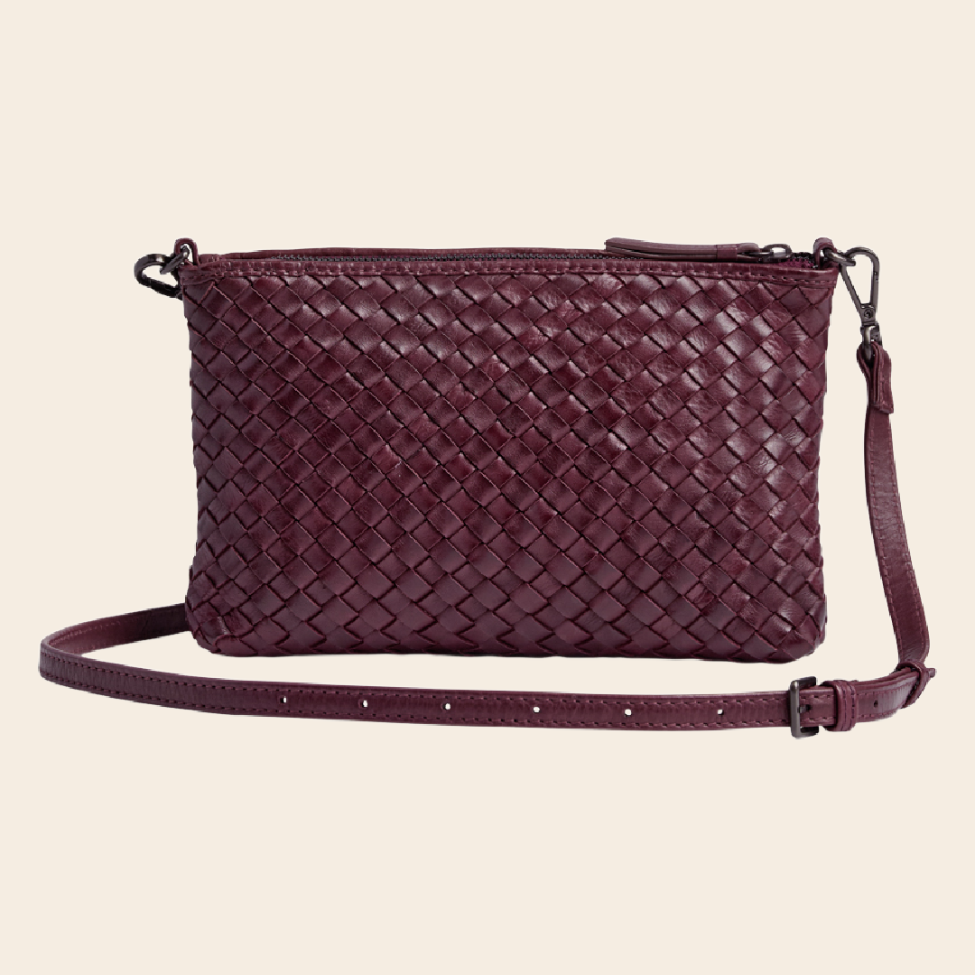 Markberg schoudertas 'Karima' leer - burgundy