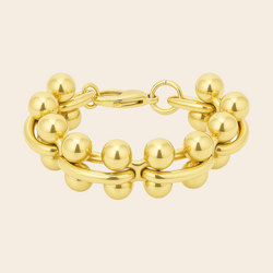 Bandhu bracelet 'Molecule' - goldplated