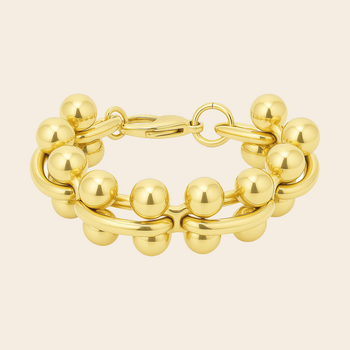 Bandhu bracelet 'Molecule' - goldplated