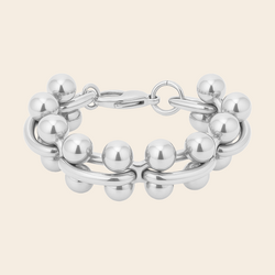 Bandhu armband 'Molecule' - rvs