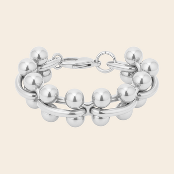 Bandhu armband 'Molecule' - rvs