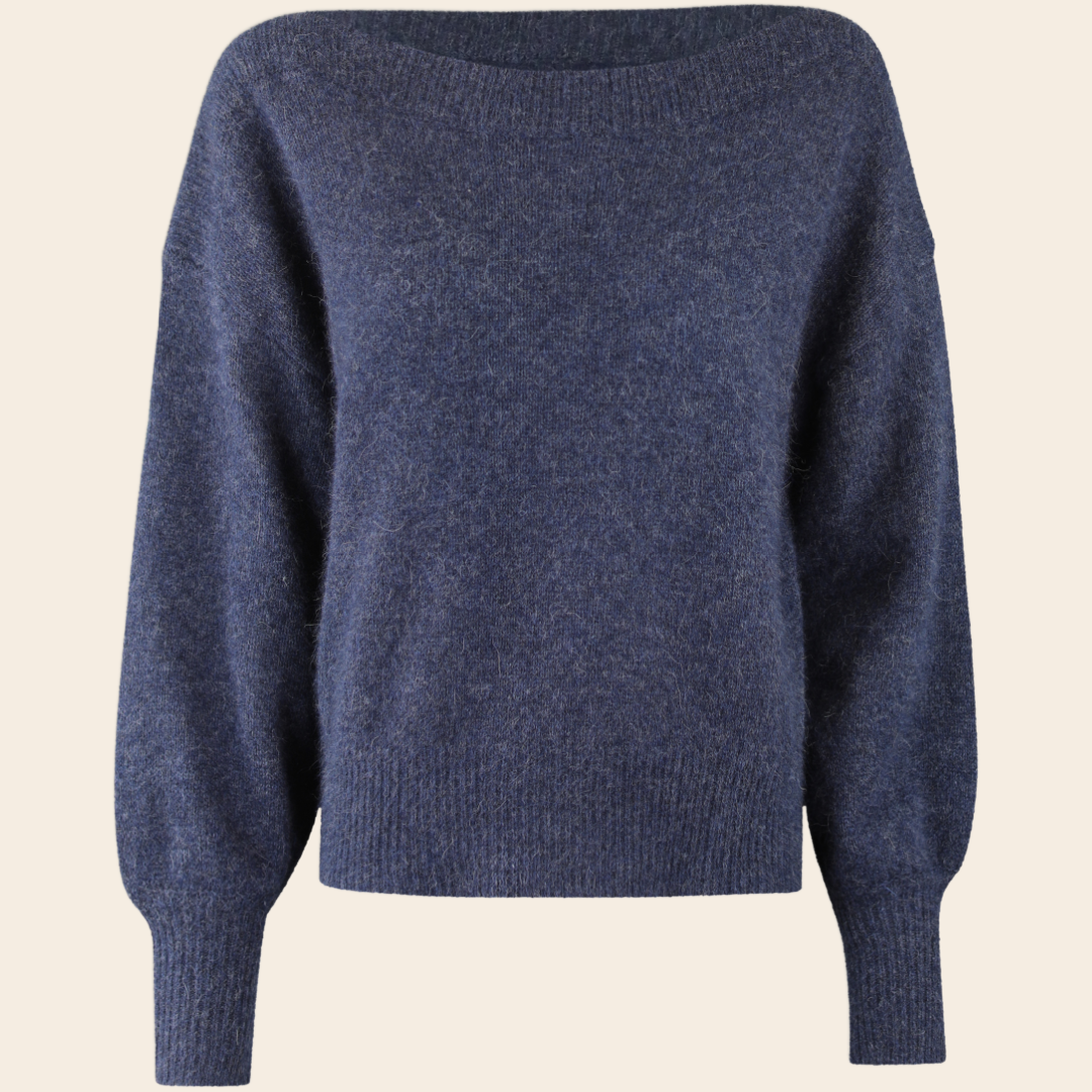 Six Ames sweater 'Malou' raccoon - deep blue