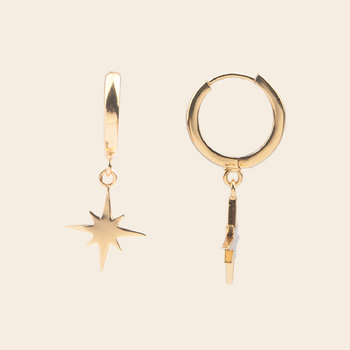 oorbel 'Star Burst' - goud