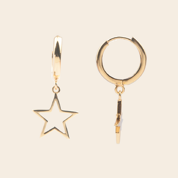oorbel 'Star' - goud